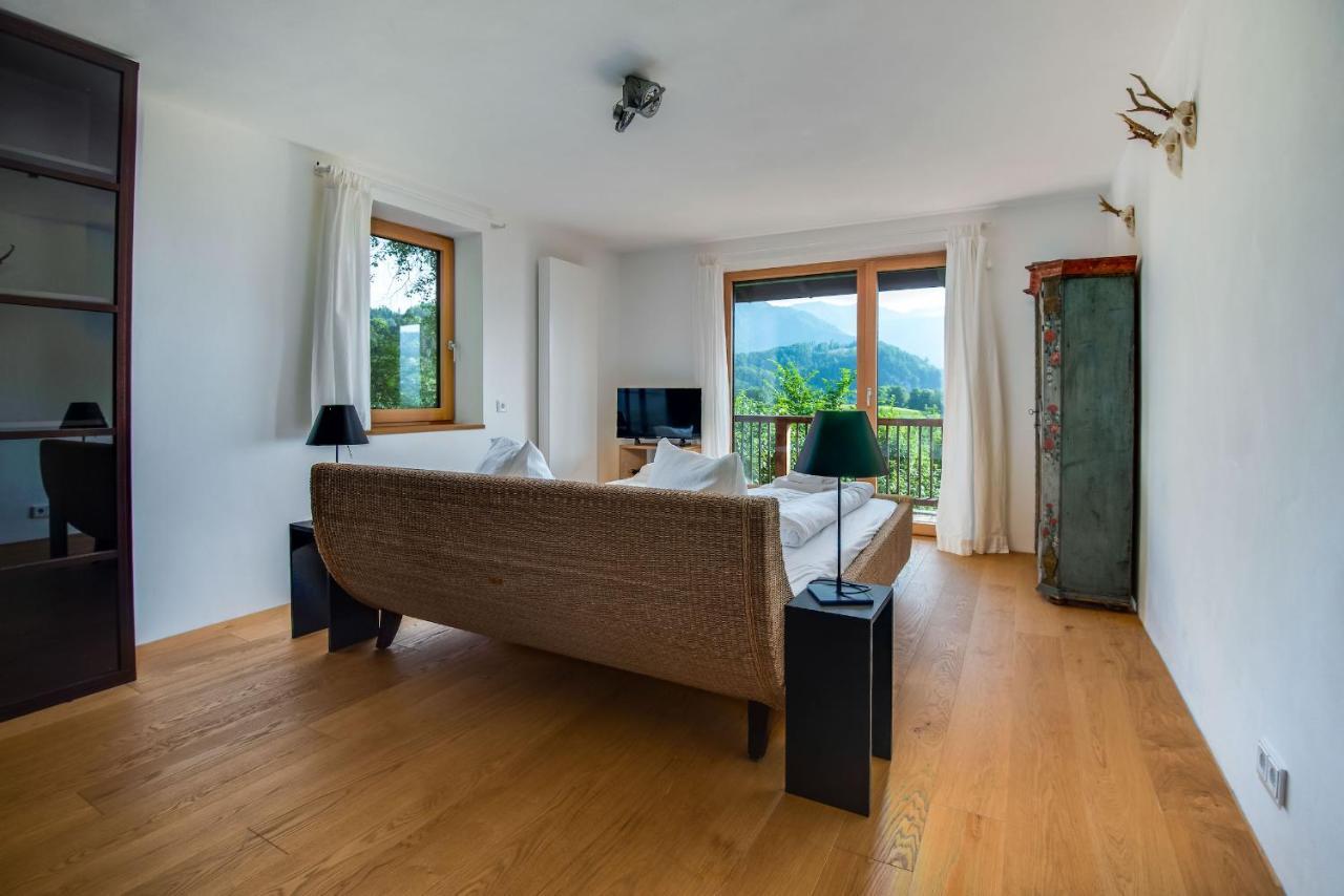 Villa Idyllisches Ferienhaus mit 4 SZ, Sauna, Fitness&Panoramablick Fischbachau Exterior foto