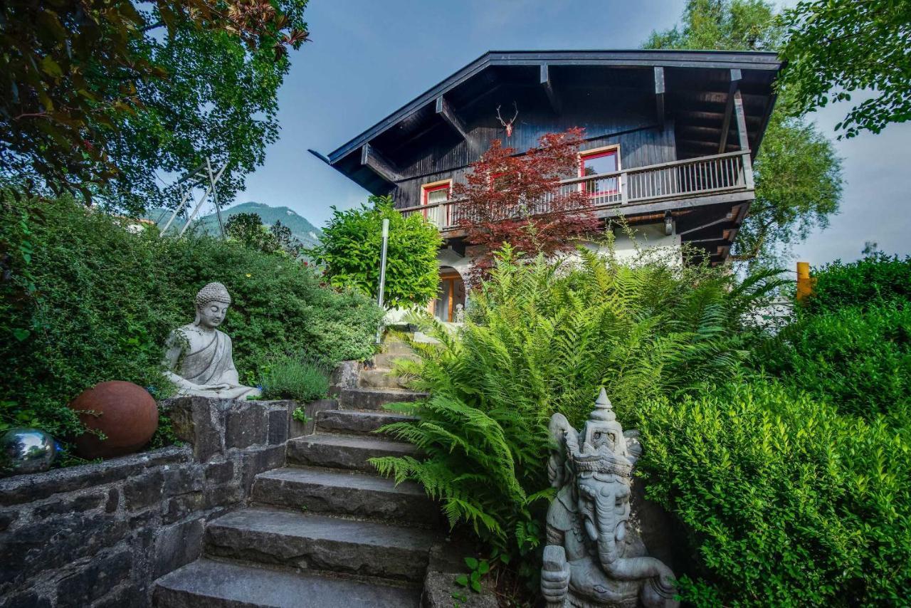 Villa Idyllisches Ferienhaus mit 4 SZ, Sauna, Fitness&Panoramablick Fischbachau Exterior foto